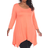 White Mark Makayla Tunic Top Plus Size - Orange