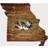 Fan Creations Missouri Tigers Distressed State with Logo Sign Board