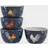 Certified International Indigo Rooster Dessert Bowl 13.97cm 4pcs