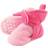 Luvable Friends Cozy Fleece Booties - Light Pink/Dark Pink