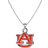 Dayna Designs Auburn University Pendant Necklace - Silver/Red