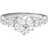 Charles & Colvard Moissanite Round Engagement Ring - White Gold/Diamond