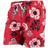 Wes & Willy Ohio State Buckeyes Floral Volley Swim Trunks - Scarlet