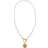 Adornia Coin Toggle Necklace - Gold/Pearl