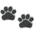 Giani Bernini Pave Crystal Dog Paw Stud Earrings - Silver/Black