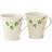 Belleek Pottery Shamrock Basketweave Cup & Mug 32.531cl 2pcs