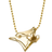 Alex Woo Toronto Blue Jays Little Logo 14k Yellow Gold Necklace