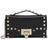 Valentino Garavani Rockstud Leather Wallet-On-Chain - Nero