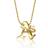 Alex Woo Oakland Athletics Little Logo 14k Yellow Gold Necklace