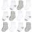 Hudson Basic Crew Socks 12-Pack - Grey/White