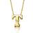 Alex Woo Texas Rangers Little Logo 14k Yellow Gold Necklace