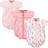 Hudson Baby Cotton Rompers 3-pack - Coral Flamingo (10152748)