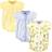 Hudson Baby Cotton Rompers 3-pack - Lemon (10152736)