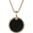 David Yurman Elements Disc Pendant - Gold/White/Onyx