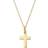 Moon & Meadow Cross Pendant Necklace - Gold