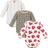 Hudson Baby Quilted Long Sleeve Bodysuits 3 Pack - Rose Leopard (10125844)