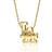 Alex Woo Los Angeles Dodgers Little Logo 14k Yellow Gold Necklace