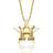 Alex Woo Houston Astros Little Logo 14k Yellow Gold Necklace