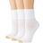 Goldtoe Women's Turncuff Socks 3-pack - White