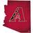 Fan Creations Arizona Diamondbacks Logo State Sign Board