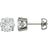 Charles & Colvard Moissanite Stud Earrings - Silver/Transparent