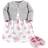 Hudson Dress, Cardigan, Shoe Set 3-Piece - Pink/Grey Floral ( 10153828)