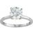 Charles & Colvard Moissanite Solitaire Ring - White Gold/Diamond