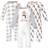 Touched By Nature Baby Snowman Coveralls 3-pack - Grey