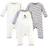 Touched By Nature Baby Mr. Moon Coveralls 3-pack - Cream