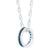 Traditions Jewelry Company September Birthstone Pendant Charm Necklace - Silver/Sapphire