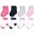 Luvable Friends Baby Girl Fun Essential Socks - Black/Pink