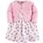 Luvable Friends Dress and Cardigan Set - Pink Floral (10137153)