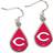 WinCraft Cincinnati Reds Tear Drop Dangle Earrings