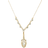 1928 Jewelry Suspended Teardrop Necklace - Gold/Transparent