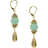 1928 Jewelry Drop Earrings - Gold/Green