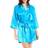 iCollection Women's Ultra Soft Satin Lounge and Poolside Robe - Teal