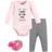 Little Treasures Baby Girl's Bodysuit Pant & Shoe Set - Flawless