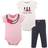 Little Treasures Bodysuits and Pant 3-Piece Set - Bow Necklace (10171267)