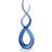 Badash Crystal Touch of the Blues Murano Style Decorative Item