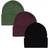 Hudson Baby Knit Cuffed Beanie 3-Pack - Green Burgundy (10115137)