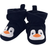 Hudson Animal Fleece Booties - Navy Penguin