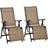 OutSunny 2 Outdoor Sun Recliner Loungers Set Reclining Chair