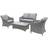 GoodHome Hamilton Outdoor Lounge Set, 1 Table incl. 2 Chairs & 1 Sofas