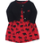 Hudson Moose Bear Dress and Cardigan 2-Piece Set - Red