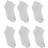 Hanes Women's Breathable Comfort Toe Seam Ankle Socks 6-pack - White/Grey Vent
