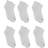 Hanes Women's Breathable Comfort Toe Seam Ankle Socks 6-pack - White/Grey Vent