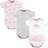 Hudson Baby Cotton Bodysuits - Pink Gray Elephant (10113625)