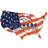 Fan Creations Denver Broncos USA Flag Cutout Sign