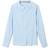 French Toast Girl's Plus Long Sleeve Modern Peter Pan Blouse - Blue