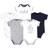 Touched By Nature Organic Cotton Bodysuits 5-pack - Constellation (10166915)